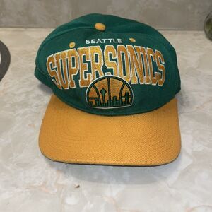 Seattle Supersonics Snapback Hat Mitchell and Ness